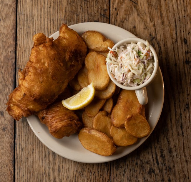 Fish and chips at Nine Irish Brothers Lafayette